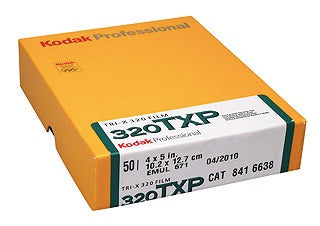 Kodak Professional Tri-X 320 Black & White Negative - 4 x 5" Film, 50 Sheets