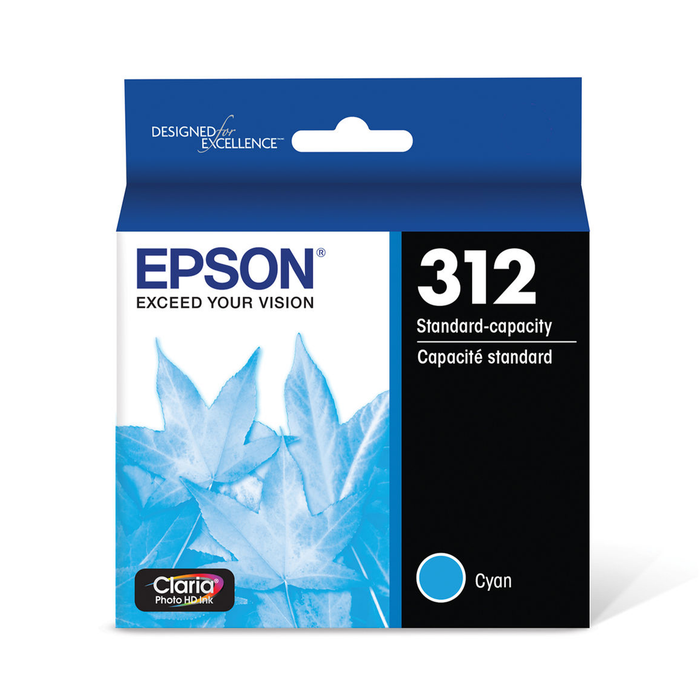Epson 312 Claria Photo HD Cyan Ink Cartridge for select Expression Printers