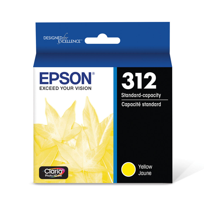 Epson 312 Claria Photo HD Yellow Ink Cartridge for select Expression Printers