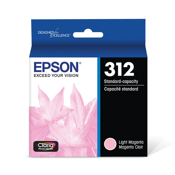 Epson 312 Claria Photo HD Light Magenta Ink Cartridge for select Expression Printers