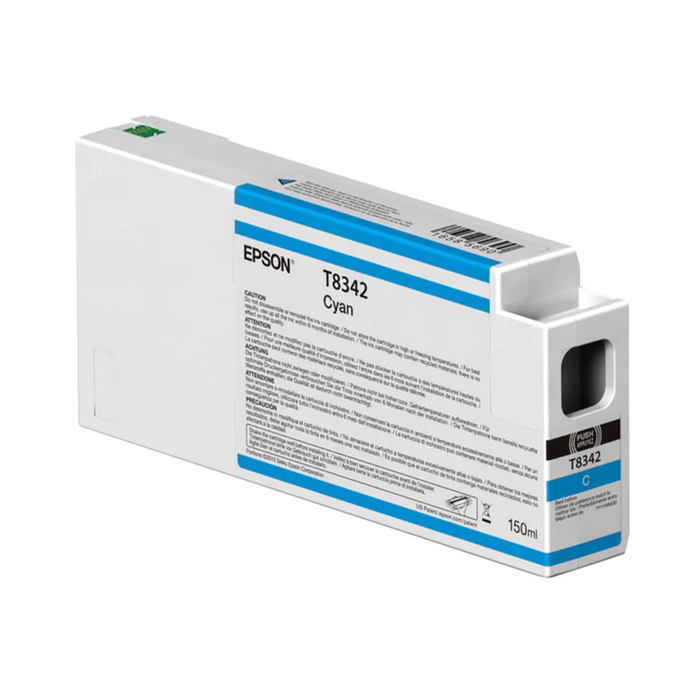 Epson T834200 UltraChrome HD Cyan Ink Cartridge for Select SureColor P-Series Printers - 150mL