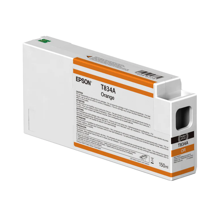 Epson T834A00 UltraChrome HDX Orange Ink Cartridge for Select SureColor P-Series Printers - 150mL