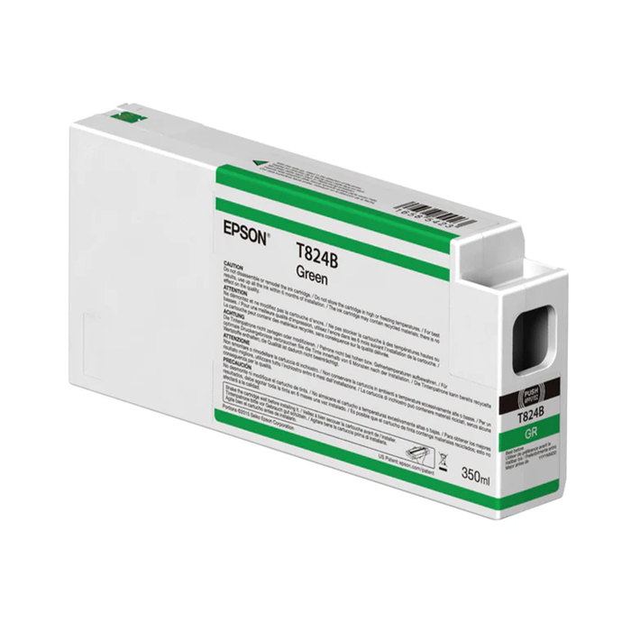 Epson T824B00 UltraChrome HDX Green Ink Cartridge for Select SureColor P-Series Printers - 350mL