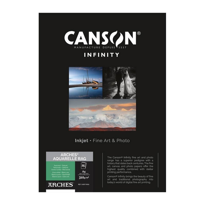 Canson Infinity Arches Aquarelle Rag Paper, 8.5 x 11" - 25 Sheets