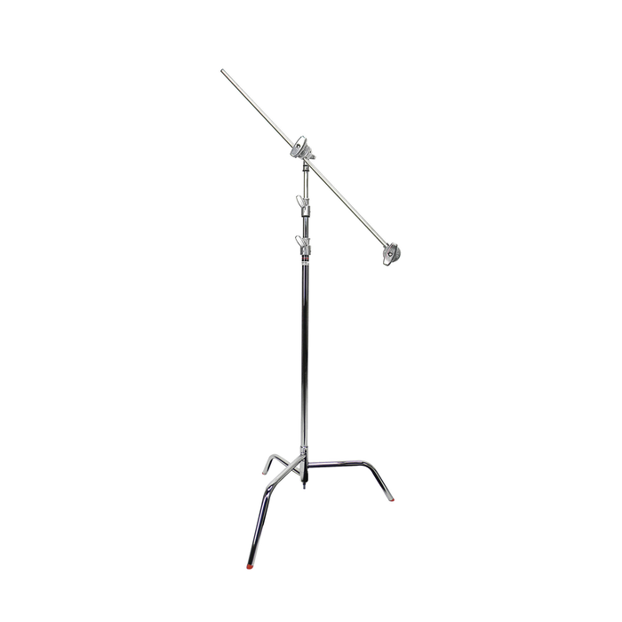 Matthews 40" C-Stand with Spring Loaded Turtle Base, Grip Head and Arm Kit - Silver