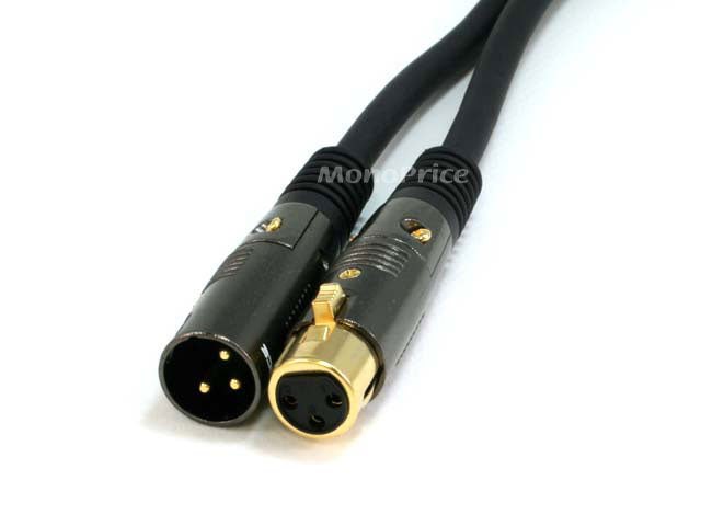 1.5' XLR3M to XLR3F Mic Cable