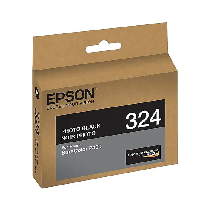 Epson T324 UltraChrome HG2 Photo Black Ink Cartridge for SureColor P400 Printer - 14mL