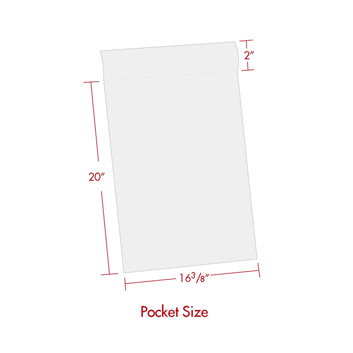 Print File Polyethylene Storage Bag with 2″ Flap, 16 x 20" - 25 Pack