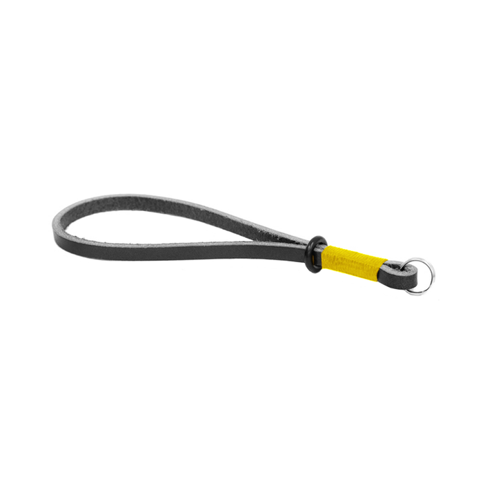 Gordy's Lug-Mount Leather Camera Wrist Strap, Long - Black/Yellow