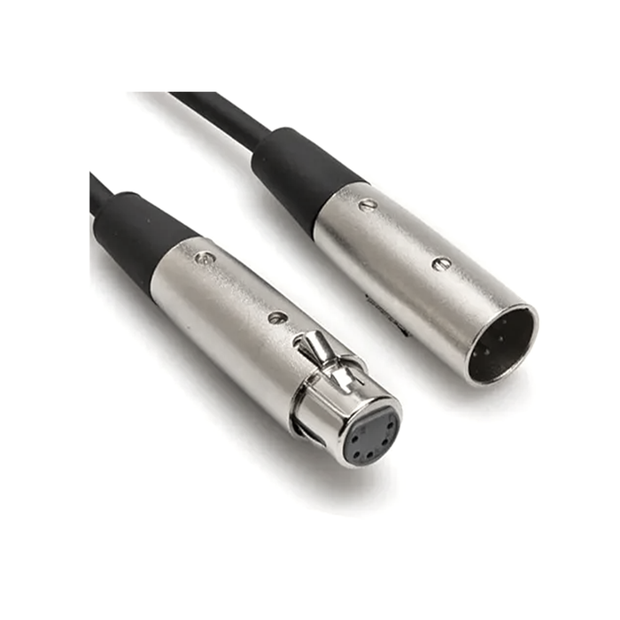Hosa Technology DMX 5-Pin XLR Male to 5-Pin XLR Female Extension Cable - 5'