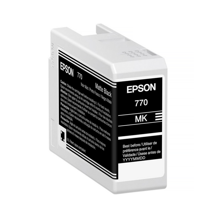 Epson T770 UltraChrome PRO10 Matte Black Ink Cartridge for SureColor P700 Printer - 25mL