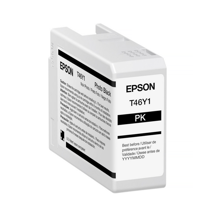 Epson T46Y UltraChrome Pro10 Photo Black Ink Cartridge for SureColor P900 Printer - 50mL