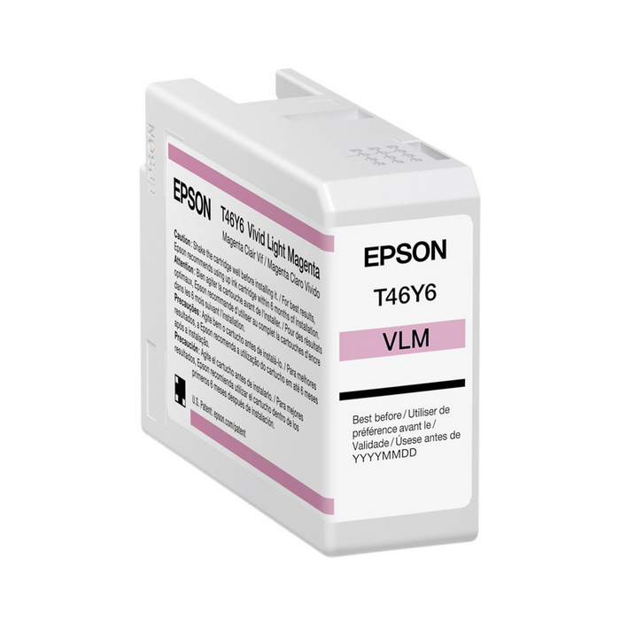 Epson T46Y UltraChrome Pro10 Vivid Light Magenta Ink Cartridge for SureColor P900 Printer - 50mL