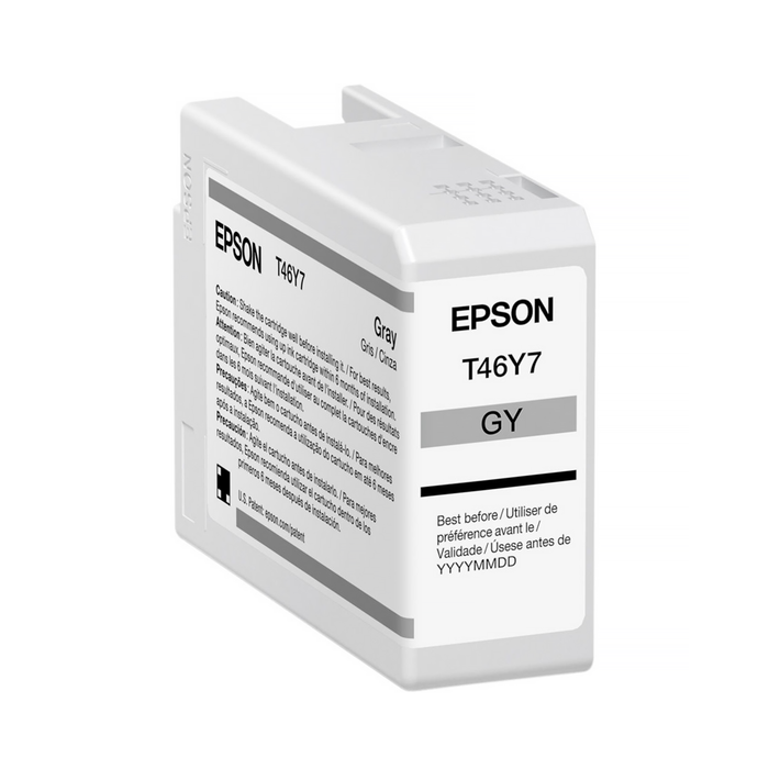 Epson T46Y UltraChrome Pro10 Gray Ink Cartridge for SureColor P900 Printer - 50mL