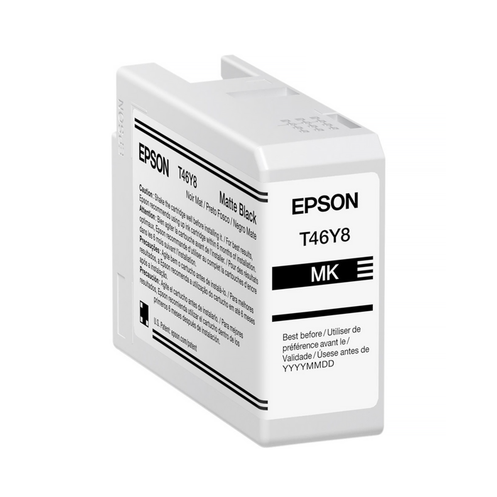 Epson T46Y UltraChrome Pro10 Matte Black Ink Cartridge for SureColor P900 Printer - 50mL