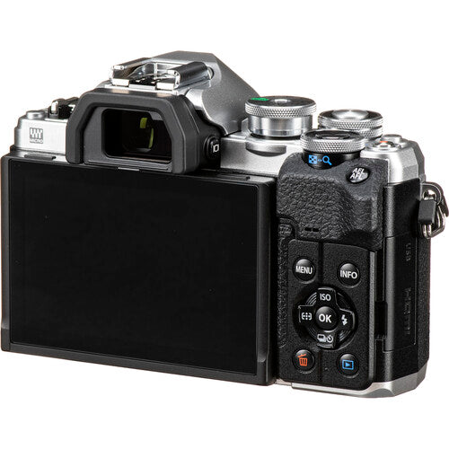 Olympus OM-D E-M10 Mark IV Camera with 14-42mm EZ Lens, Silver w