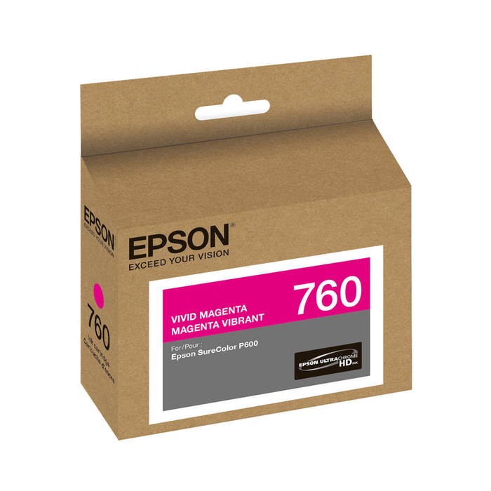 Epson T760 UltraChrome HD Vivid Magenta Ink Cartridge for SureColor P600 Printer