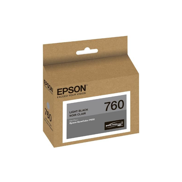 Epson T760 UltraChrome HD Light Black Ink Cartridge for SureColor P600 Printer