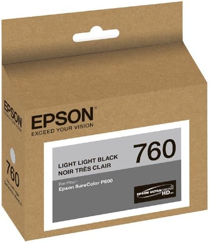 Epson T760 UltraChrome HD Light Light Black Ink Cartridge for SureColor P600 Printer