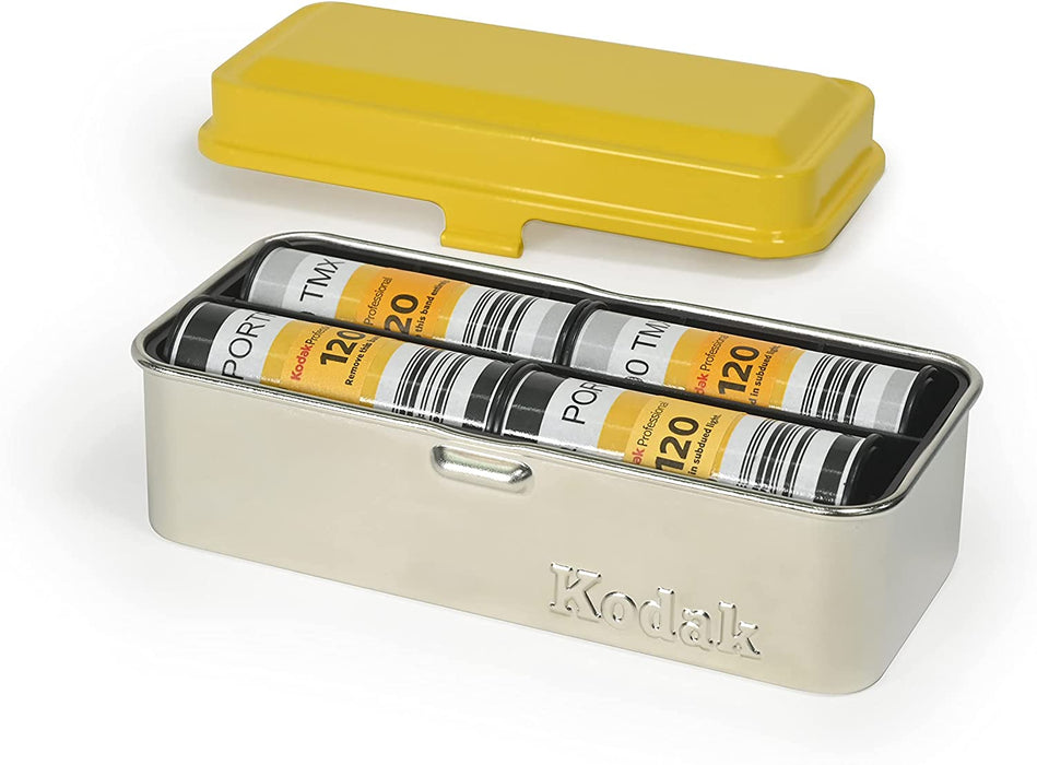 Kodak Steel Film Case, 120/35mm - Yellow/Silver