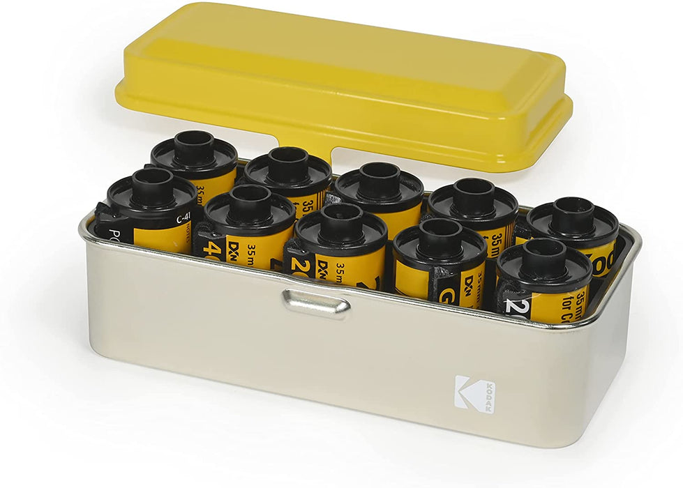 Kodak Steel Film Case, 120/35mm - Yellow/Silver
