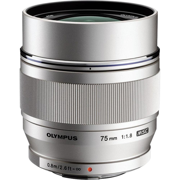 Olympus M.Zuiko 75mm F1.8 Silver Telephoto Lens