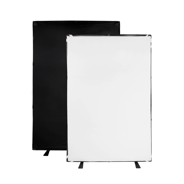 FotodioX Portable Background Kit, 5 x 7.4' - Black/White