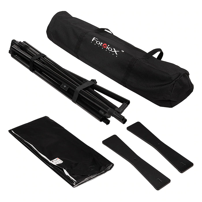 FotodioX Portable Background Kit, 5 x 7.4' - Black/White