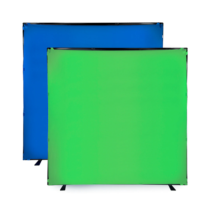FotodioX Portable Background Kit, 7.5 x 7.5' - Chroma Blue/Green