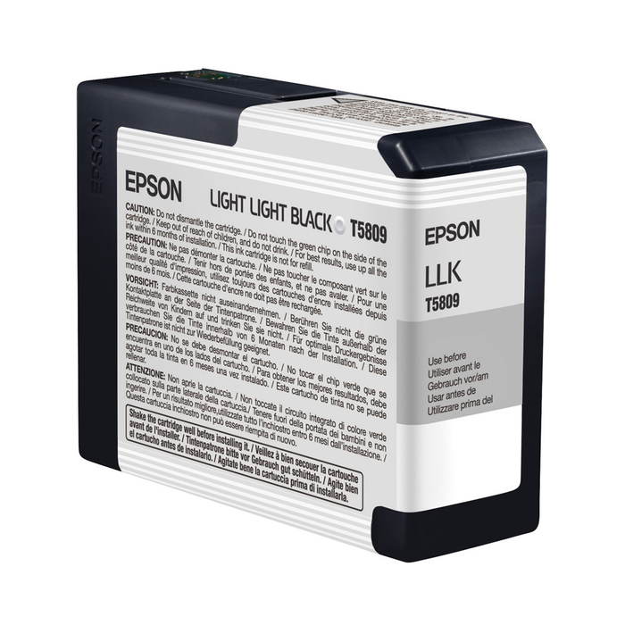 Epson T5809 UltraChrome K3 Light Light Black Ink Cartridge for Stylus Pro 3800 and 3880 Printers - 80mL