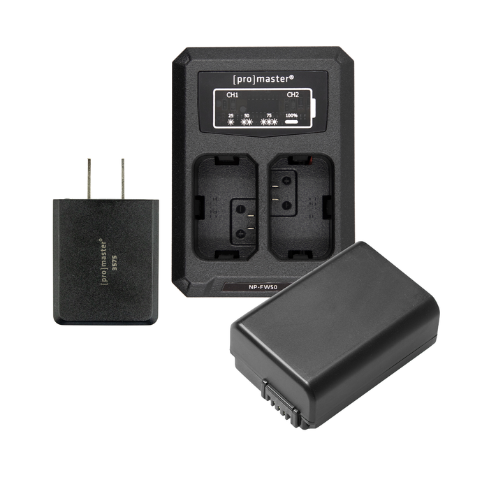 ProMaster Battery & Charger Kit for Sony NP-FW50