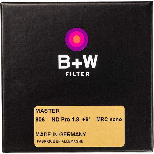 B+W 55mm #806 MASTER Neutral Density 1.8 6-Stop MRC Nano Filter