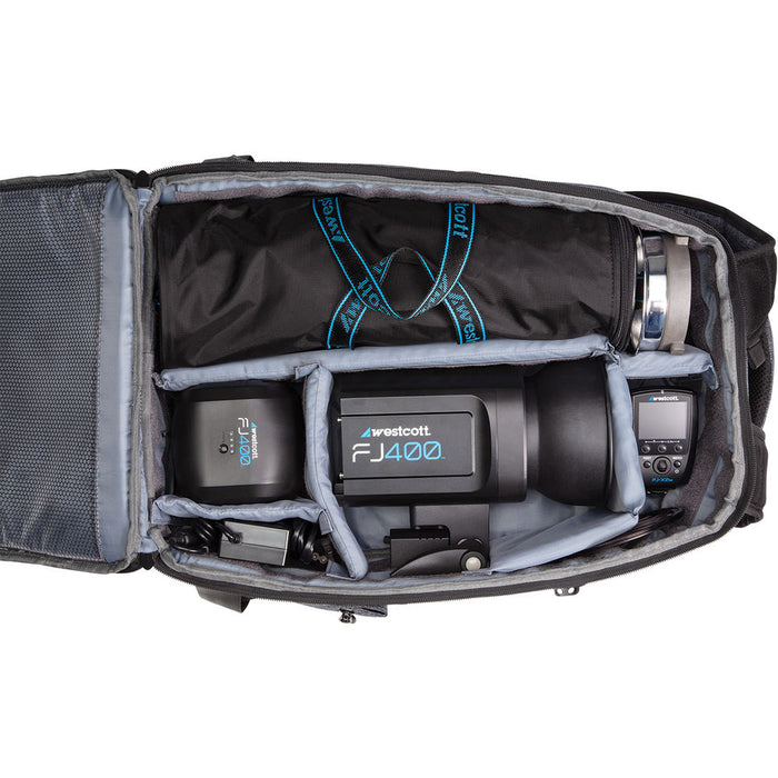 Westcott FJ400 Strobe 1-Light Backpack Kit with FJ-X2m Universal Wireless Trigger and Rapid Box Switch Octa-S