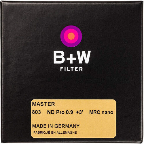 B+W 77mm #803 MASTER Neutral Density 0.9 3-Stop MRC Nano Filter