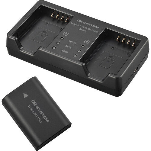 OM System SBCX-1 Lithium Ion Battery and Charger Kit