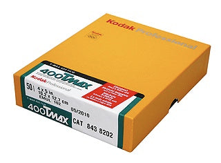 Kodak Professional T-Max 400 Black & White Negative - 4 x 5" Film, 50 Sheets