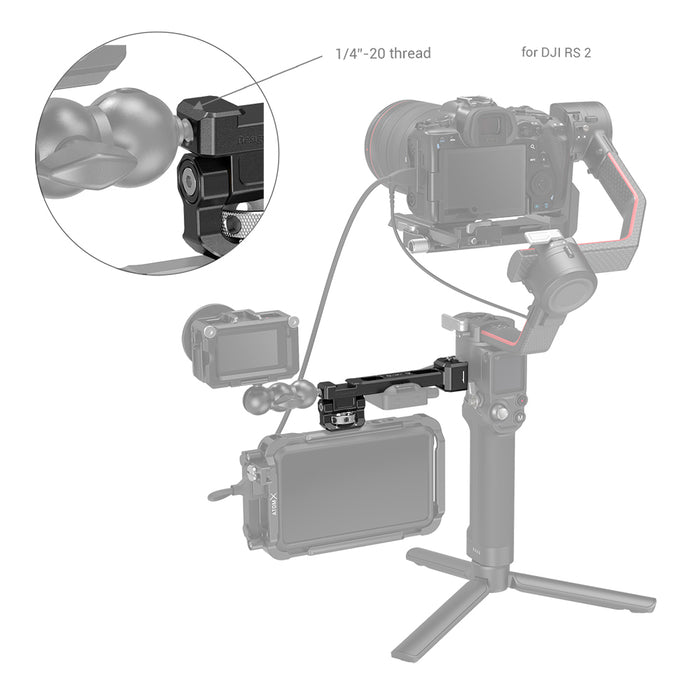 SmallRig Monitor Mount with NATO Clamp for DJI RS 2/RSC 2/RS 3/3 Pro 3026