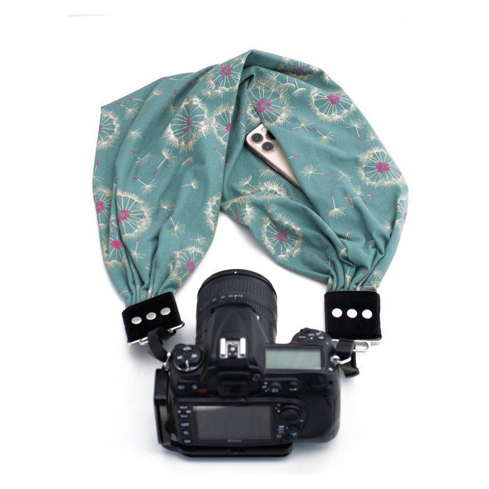 Capturing Couture Pocket Scarf Camera Strap - Dandelion