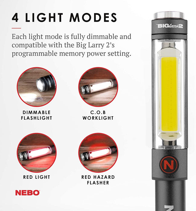 Nebo Big Larry 2 LED Work Light - Storm Gray