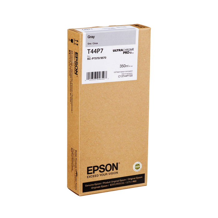 Epson T44P UltraChrome Pro12 Gray Ink Cartridge for SureColor P7570 and P9570 Printers - 350mL