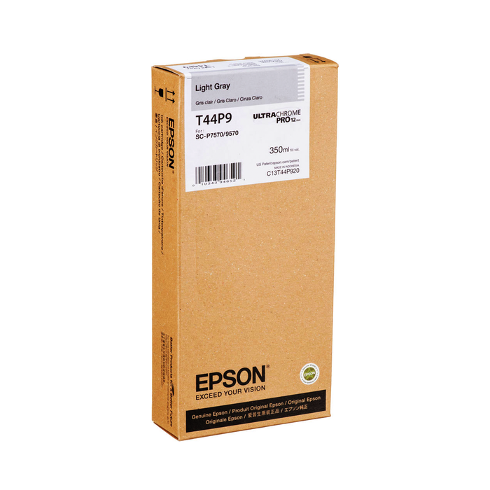 Epson T44P UltraChrome Pro12 Light Gray Ink Cartridge for SureColor P7570 and P9570 Printers - 350mL