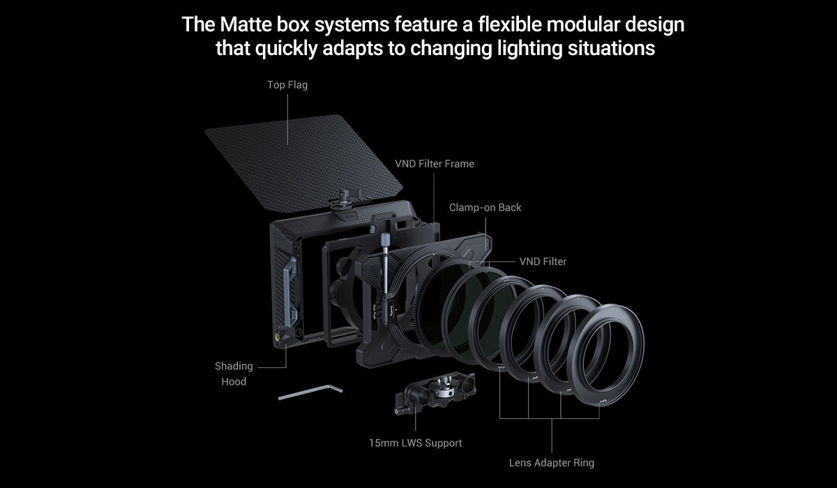 SmallRig Star-Trail Multifunctional Modular Matte Box VND Filter Kit 3645 - 95mm Back