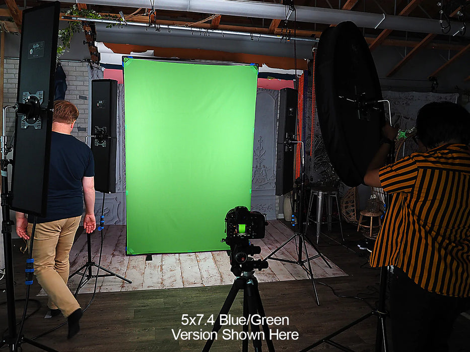 FotodioX Portable Background Kit, 5 x 5' - Chroma Blue/Green