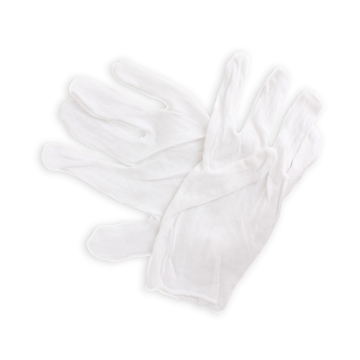 Lintless Cotton White Gloves - 12 Pairs