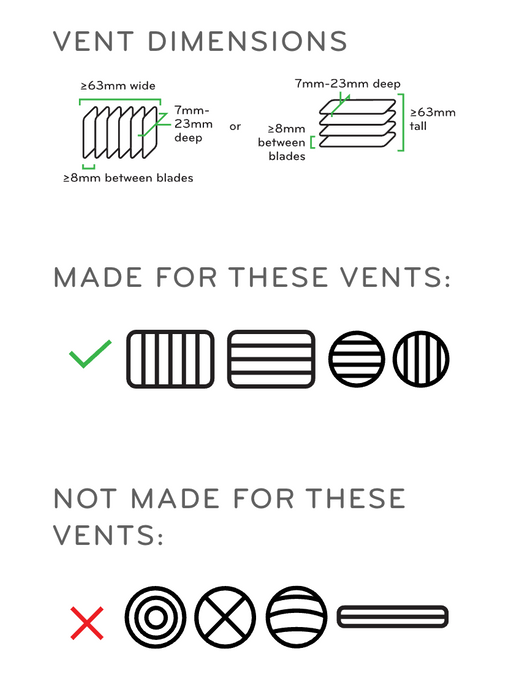 Peak Design Mobile Charging Car Vent Mount - Black