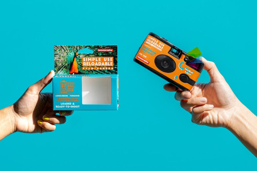 Turqouse Camera Lomography Simple Use Reloadable 35mm Film Camera - LomoChrome Turquoi ...