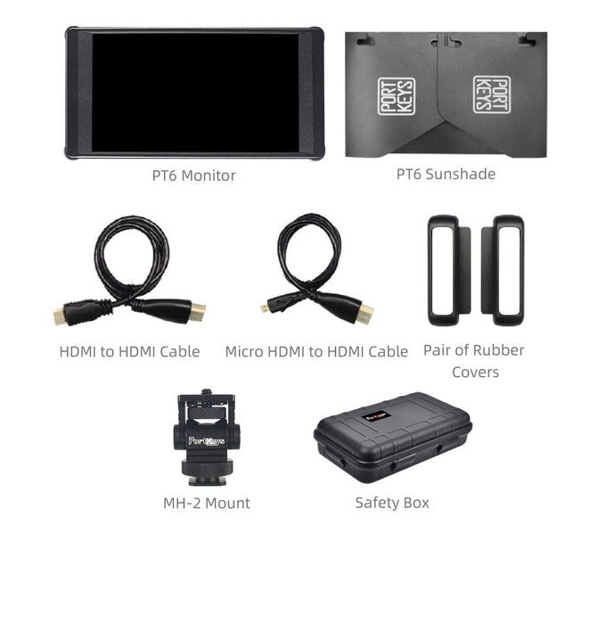 Portkeys PT6 5.2" 4K HDMI Touchscreen Monitor with 3D LUT Support