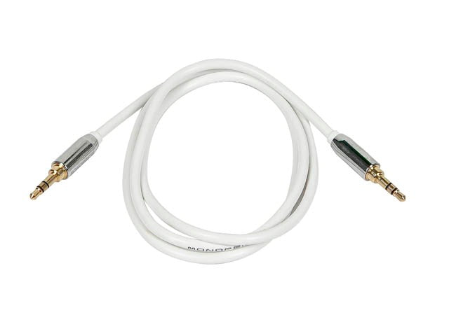 Monoprice 3.5mm To 3.5mm Stereo 3' White Cable 9296