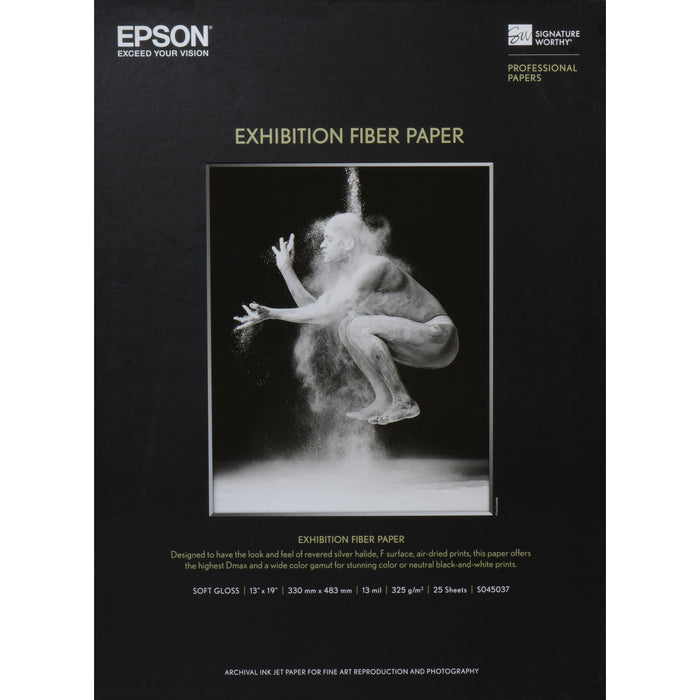 Epson Exhibition Fiber Paper, 13" x 19" - 25 Sheets