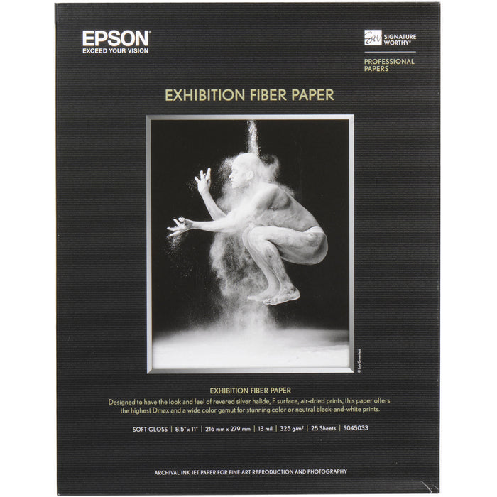 Epson Exhibition Fiber Paper, 8.5" x 11" - 25 Sheets